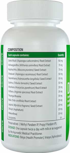 Zeonutra Drive |Health Supplement For Men| 60 Capsules Bottle