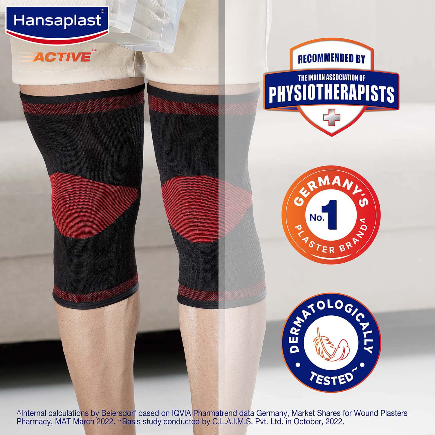 Knee Pad Hansaplast Dynamic Pain Guard Black main image 1