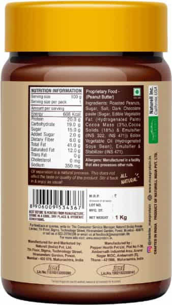 Max Protein Peanut Spread - Choco Creamy [1 Kg] - Pack Of 1