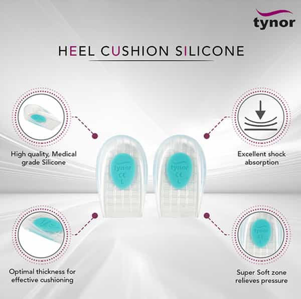 Tynor K 02 Heel Cushion Silicon Pair Size Medium