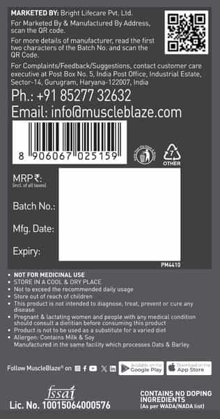 Muscleblaze Biozyme Iso-Zero | Low Carb Whey Protein Isolate Powder | Ice Cream Chocolate | 2Kg