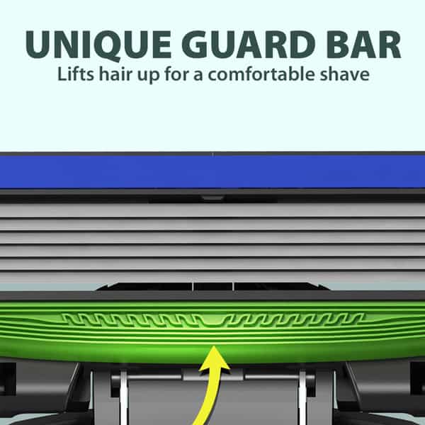 Letsshave Pro 6 Sensitive Razor Trial Kit - Men - Sensitive Blade + Razor Handle & Cap + Shave Gel
