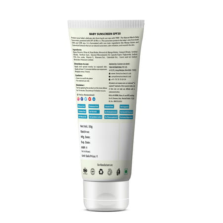 Tnw - The Natural Wash Baby Sunscreen With Calendula Extracts And Mango Butter | 50Gm