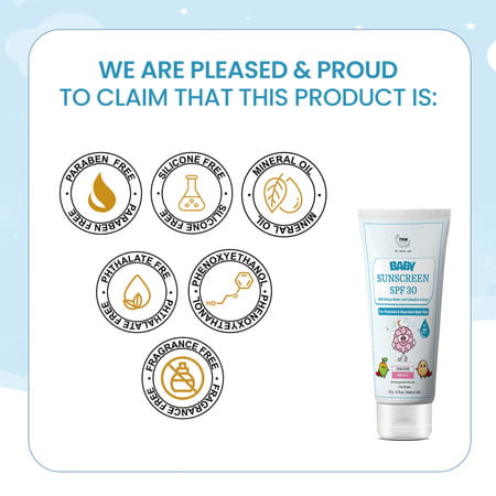 Tnw - The Natural Wash Baby Sunscreen With Calendula Extracts And Mango Butter | 50Gm