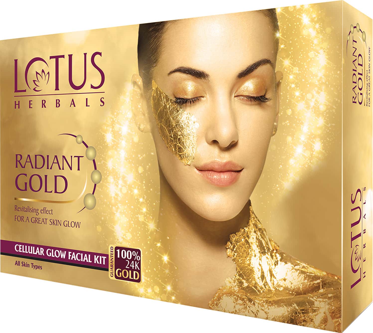 Lotus Herbals Radiant Gold Cellular Glow 1 Facial Kit 68 Gm