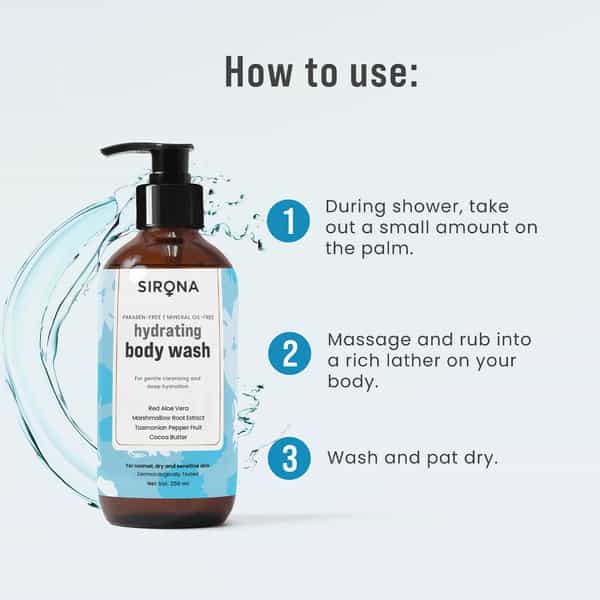 Sirona Marshmallow Body Wash For Gentle Cleansing & Deep Hydration For Men & Women- 200 Ml