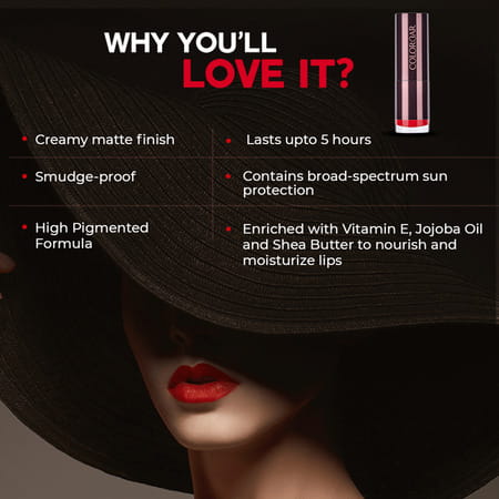 Colorbar Velvet Matte Lipstick- On D Stage!