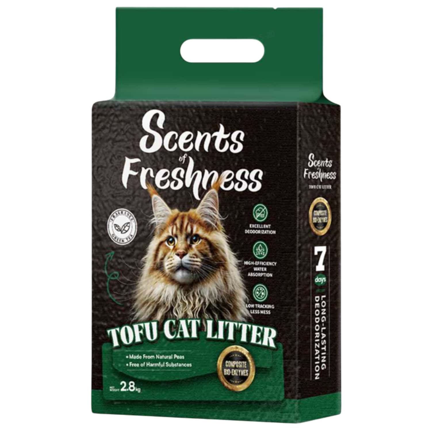 Scents Of Freshness - Premium Grade: 2 Percent Scent Green Tea Original Color - 2.8kg - 2mm (Green)