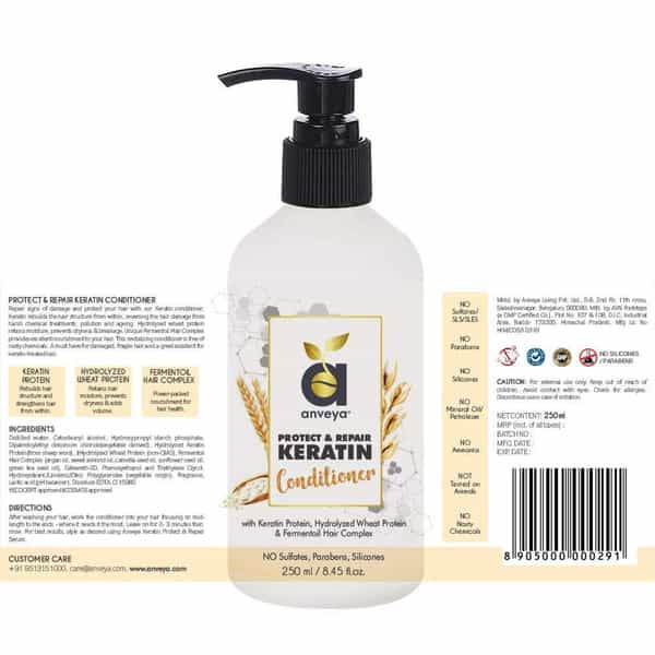 Anveya Protect & Repair Keratin Conditioner 250Ml X Pack Of 3