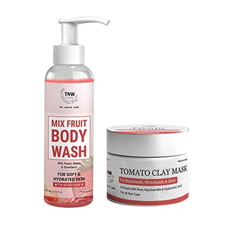 Tnw-The Natural Wash Tomato Clay Mask & Mix Fruit Body Wash