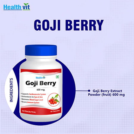 Healthvit Goji Berry 600 Mg - 60 Capsules