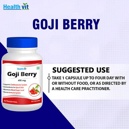 Healthvit Goji Berry 600 Mg - 60 Capsules