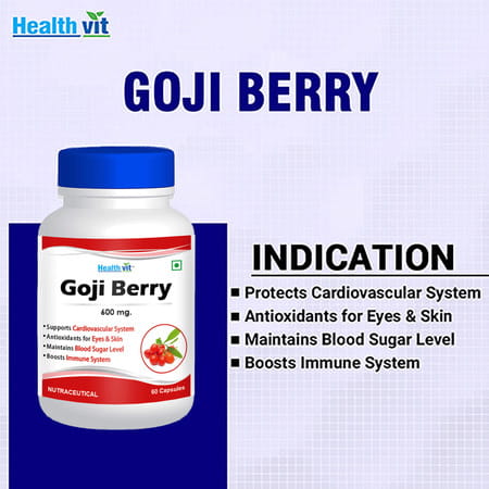 Healthvit Goji Berry 600 Mg - 60 Capsules