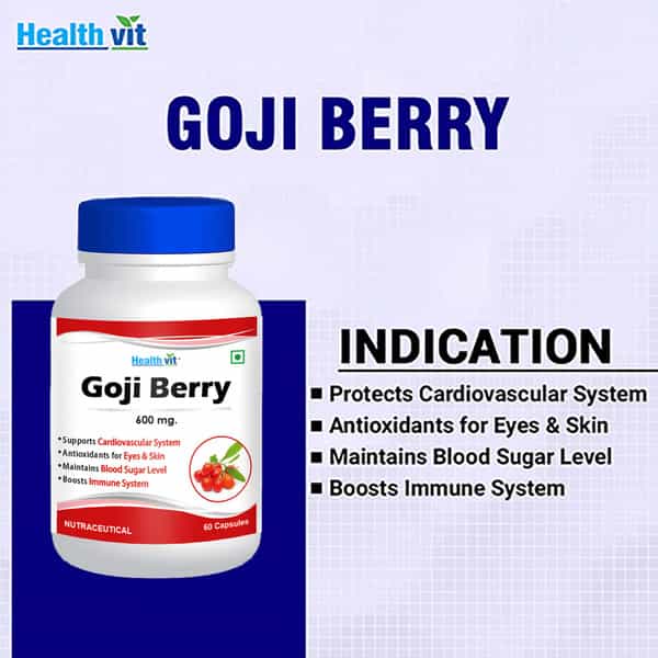 Healthvit Goji Berry 600 Mg - 60 Capsules