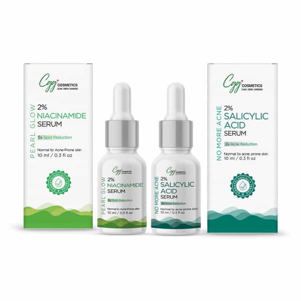 Cgg Cosmetics Am / Pm Acne Reduction Combo - 2% Niacinamide & 2% Salicylic Acid Face Serum