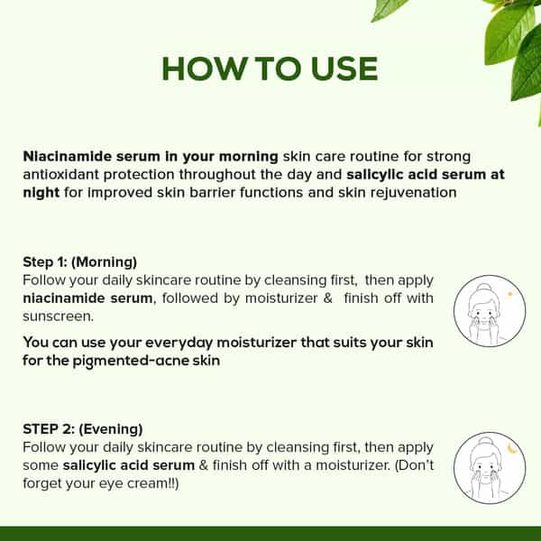 Cgg Cosmetics Am / Pm Acne Reduction Combo - 2% Niacinamide & 2% Salicylic Acid Face Serum