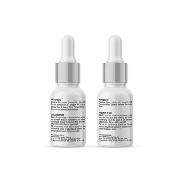 Cgg Cosmetics Am / Pm Acne Reduction Combo - 2% Niacinamide & 2% Salicylic Acid Face Serum