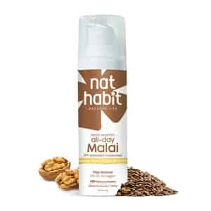 Nat Habit Flax Walnut Malai Face Moisturizer For Glowing Skin | Cold Cream | Combination Skin - 30g