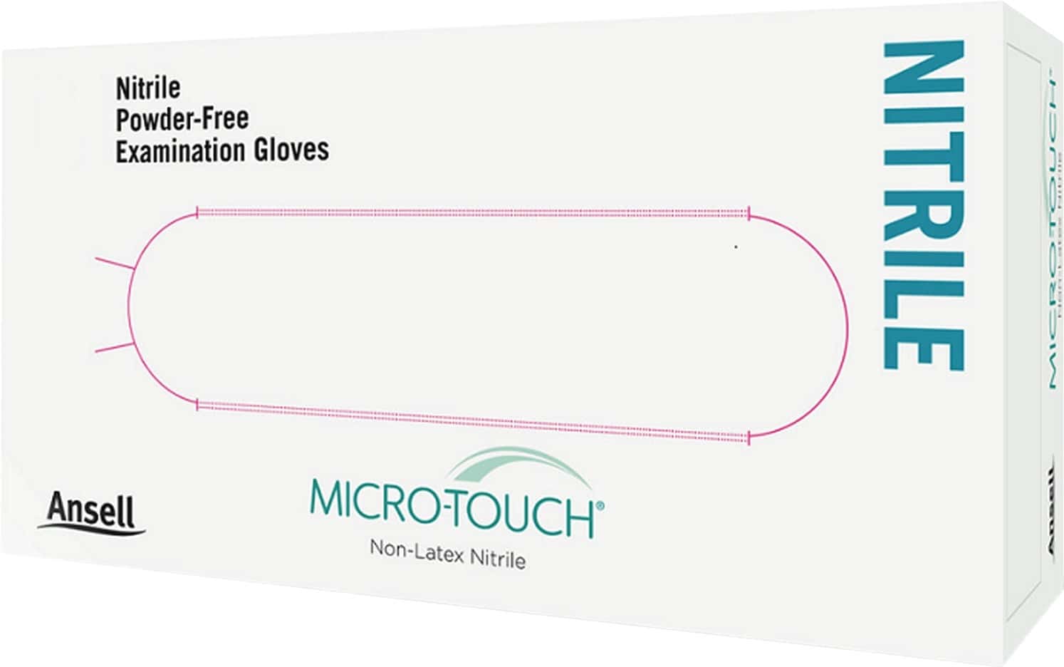 Ansell Micro Touch White Nitrile Examination Gloves - Pack Of 150 - Small