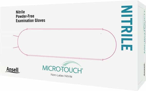 Ansell Micro Touch White Nitrile Examination Gloves - Pack Of 150 - Small