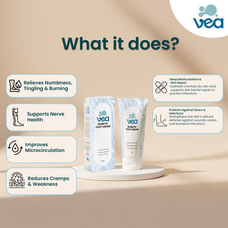 Vea Care Diabetic Foot Cream - 50g