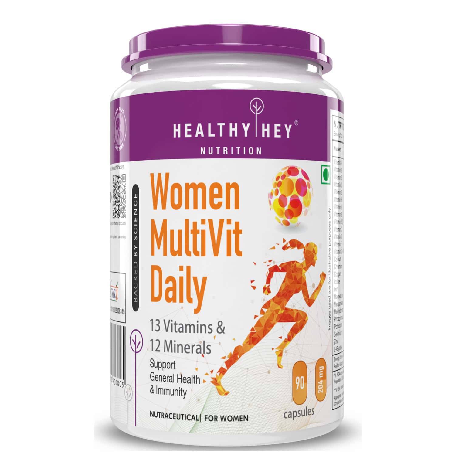 Healthyhey Nutrition Multi Vitamin For Women - Multi-vit Daily - 90 Capsules
