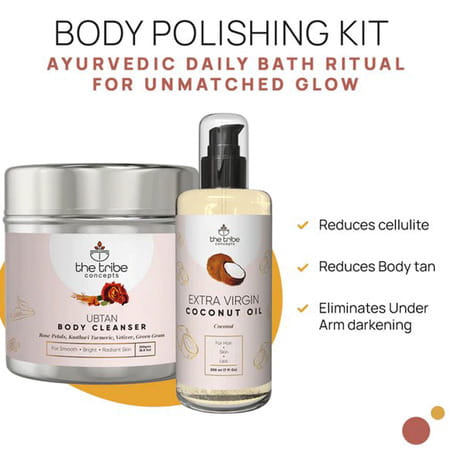 The Tribe Concepts Body Polishing Kit\with Steel Tin 450 Gm