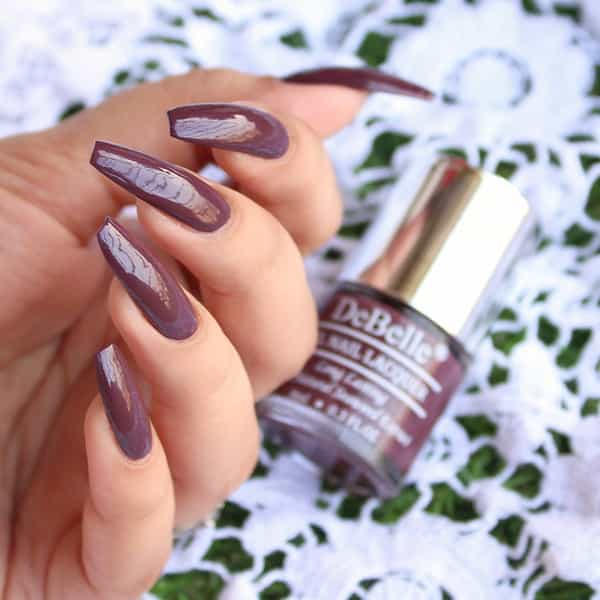 Debelle Gel Nail Polish Combo Set Of 6 Viola Dew (Dark Lilac) | Ophelia - 48Ml (8 Ml Each)