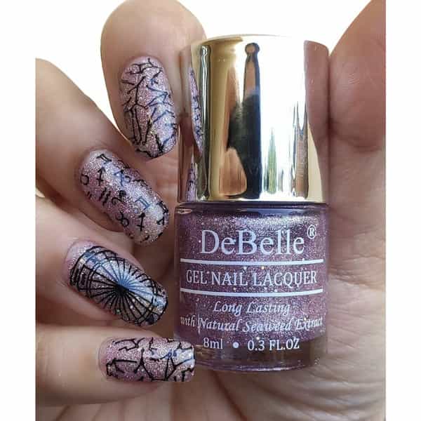 Debelle Gel Nail Polish Combo Set Of 6 Viola Dew (Dark Lilac) | Ophelia - 48Ml (8 Ml Each)