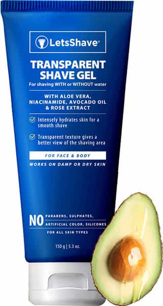 Letsshave Transperant Shave Gel - 150 Gm