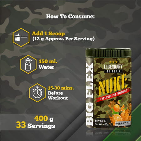 Bigflex Pre-Workout Nuke (Orange) (400gm)