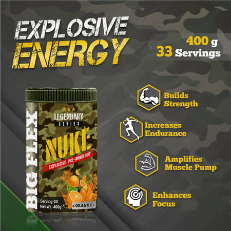 Bigflex Pre-Workout Nuke (Orange) (400gm)
