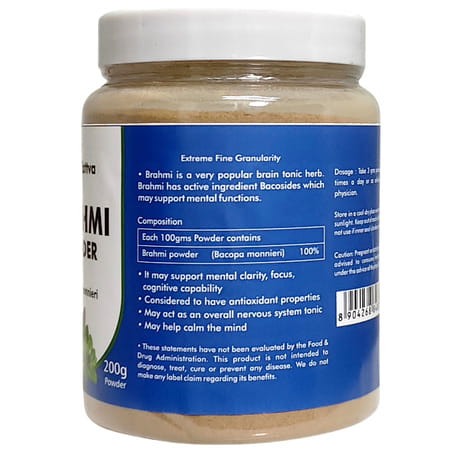Ved Tattva Brahmi Powder Bacopa Monnieri For Hair Growth & Memory Support 200 Gms