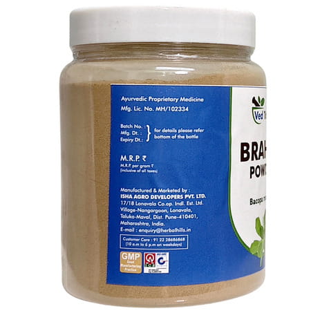 Ved Tattva Brahmi Powder Bacopa Monnieri For Hair Growth & Memory Support 200 Gms