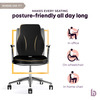 Betterhood Black Memory Foam Back Support And Coccyx Seat Cushion Combo For Chair