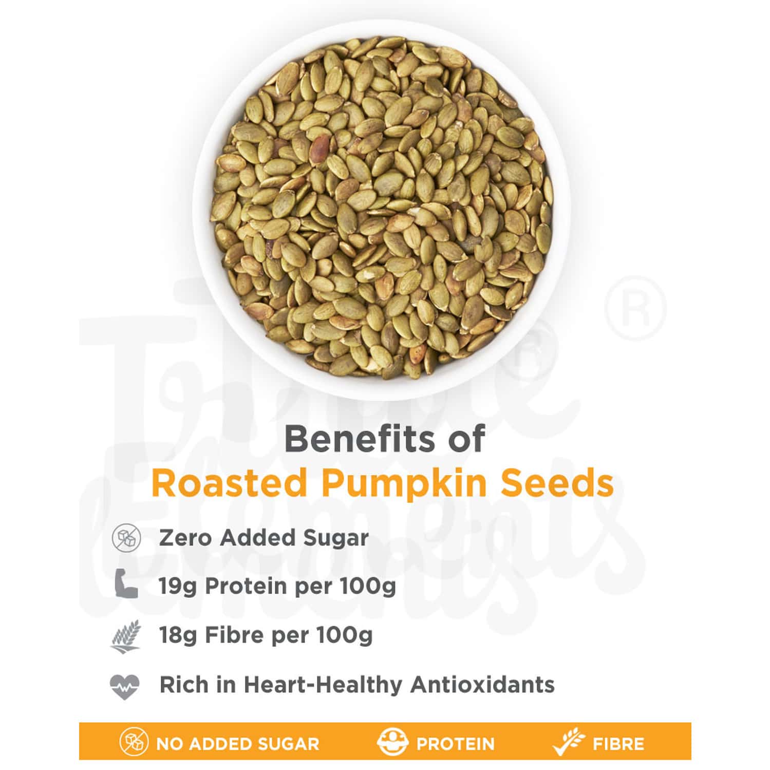 Buy TRUE ELEMENTS ROASTED PUMPKIN SEEDS 250GM Online & Get Upto 60 OFF