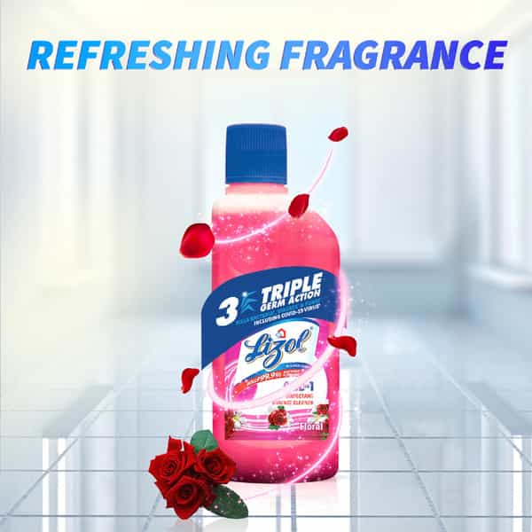 Lizol Floral Disinfectant Floor Cleaner Liquid Bottle Of 200 Ml
