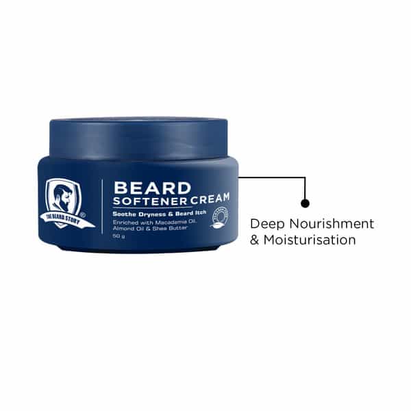 The Beard Story Beard Softener Cream With Shea Butter | Almond Oil For Dryness | Soothe Itch 50G