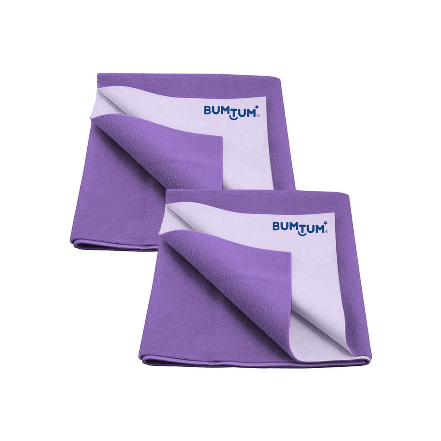 Bumtum Dry Sheet Instadry Leakproof Baby Bed Protector ( Lilac Small Size 50*70cm | Pack Of 2 )