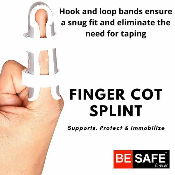 Besafe Forever Finger Cot Splint Support For Fractured & Injured Finger | M