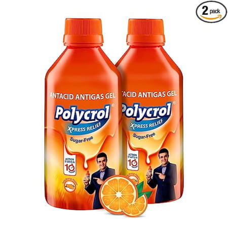Polycrol Xpress Relief High Anc Antacid Antigas Gel 200ml X Pack Of 2