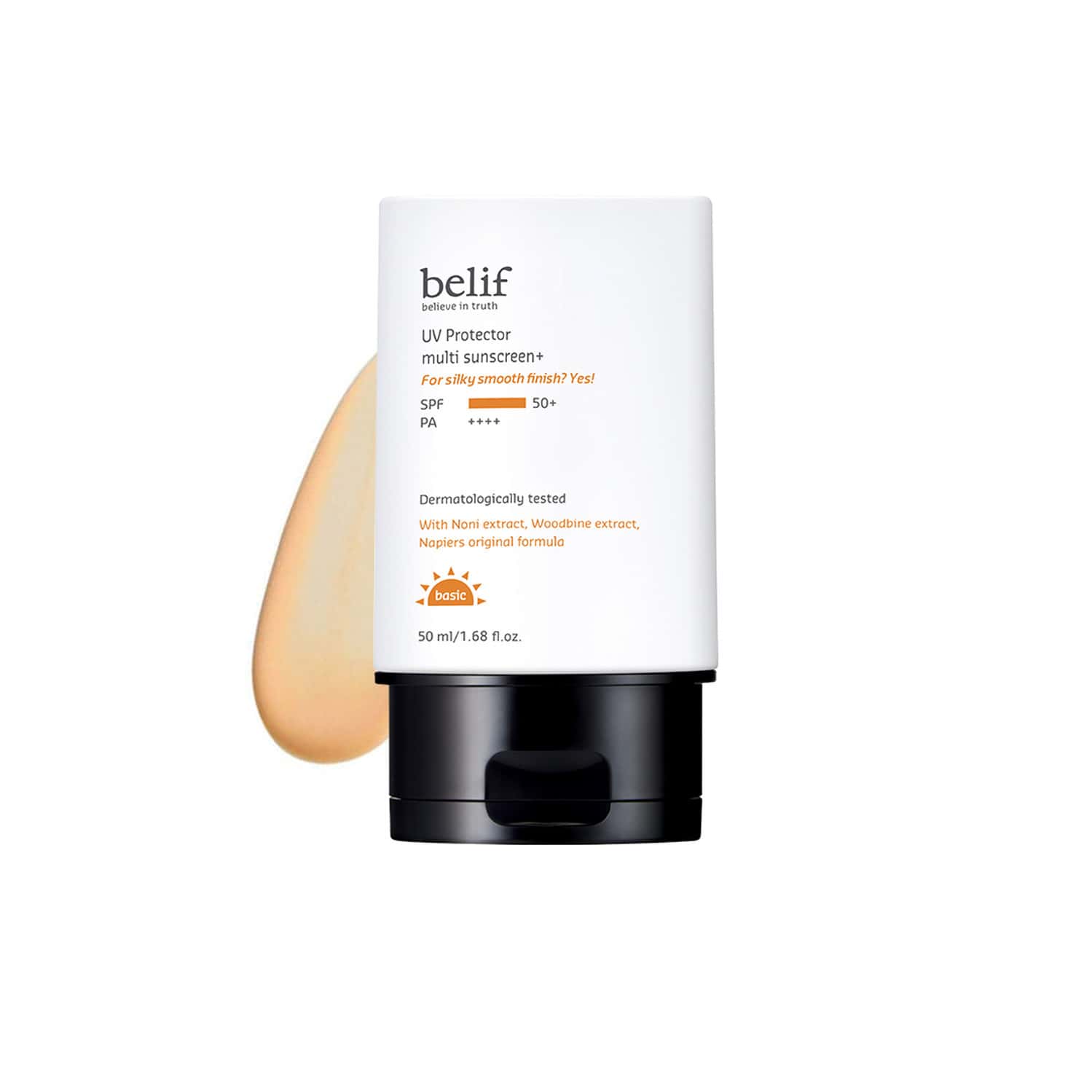 Belif Uv Protector Korean Vegan Tinted Mineral Face Sunscreen Spf 50+ Fortoneupwithmattefinish(50ml)