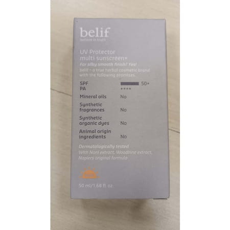 Belif Uv Protector Korean Vegan Tinted Mineral Face Sunscreen Spf 50+ Fortoneupwithmattefinish(50Ml)