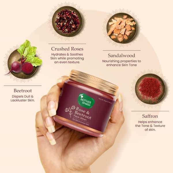 Mother Sparsh Rose & Beetroot Face Ubtan Powder For Natural Radiance And Even Skin Tone -75G