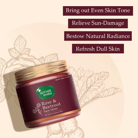 Mother Sparsh Rose & Beetroot Face Ubtan Powder For Natural Radiance And Even Skin Tone -75g
