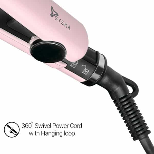 Syska Superglam Hs6820 Hair Straightener (Light Pink)