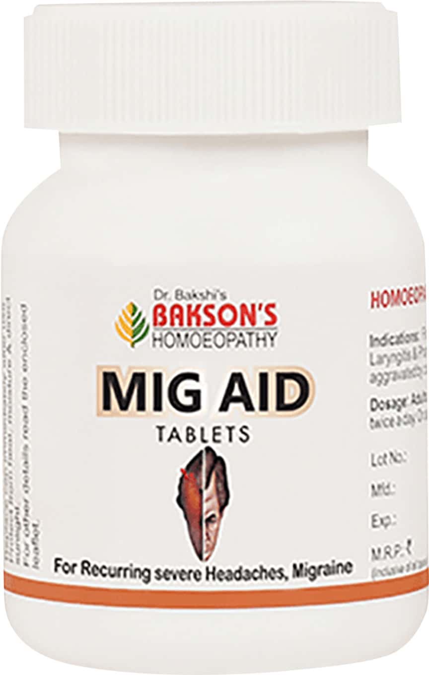 Dr Bakshi's Bakson Homoeopathy Mig Aid Tablet 75