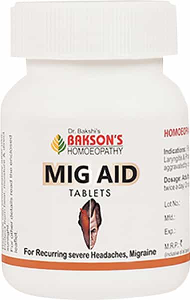 Dr Bakshi's Bakson Homoeopathy Mig Aid Tablet 75
