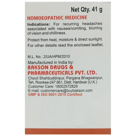 Dr Bakshi'S Bakson Homoeopathy Mig Aid Tablet 75