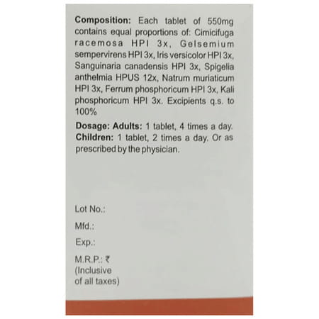 Dr Bakshi'S Bakson Homoeopathy Mig Aid Tablet 75